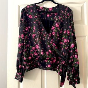 Black blouse with bow